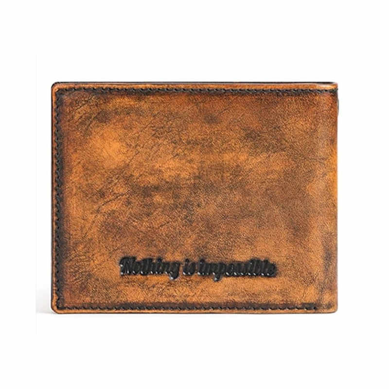 Zadnja stran moške denarnice Hunter – usnje z naravno patino