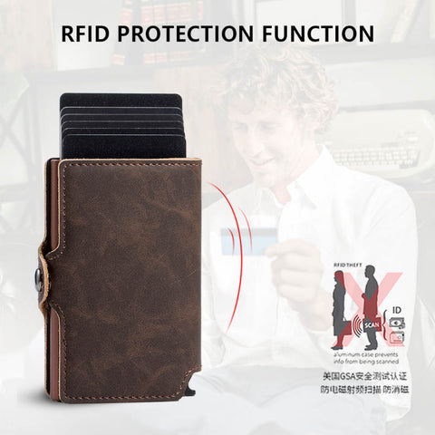 Rfid denarnica z gumbom