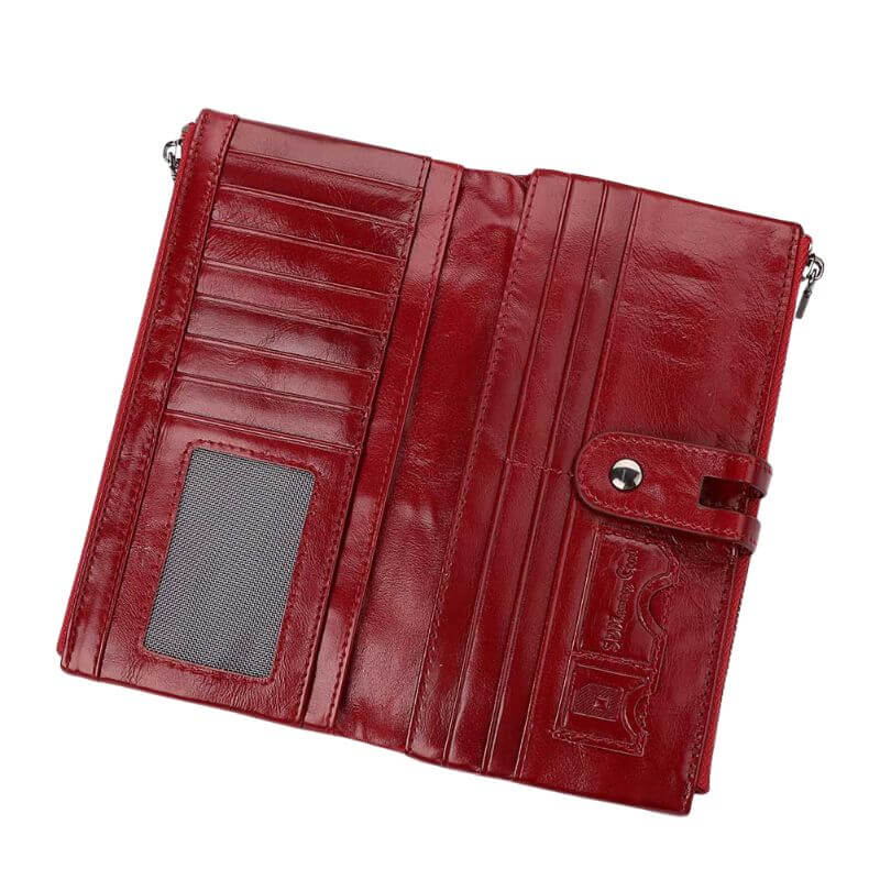 Notranjost ženske usnjene denarnice Fortune Premium z 13 karticami