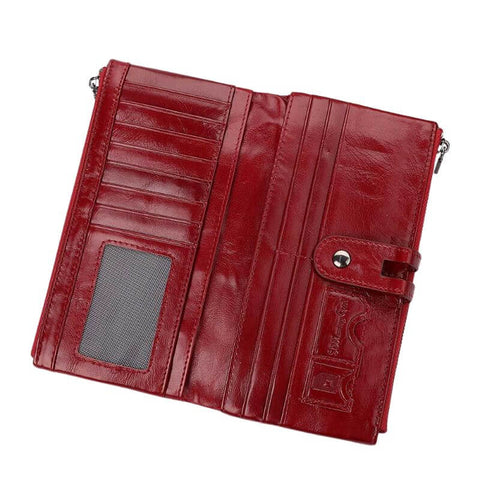 Notranjost ženske usnjene denarnice Fortune Premium z 13 karticami