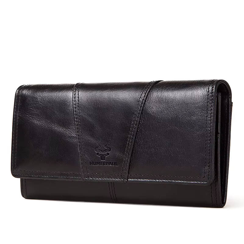 Ženska usnjena denarnica Amour z RFID zaščito - črna različica