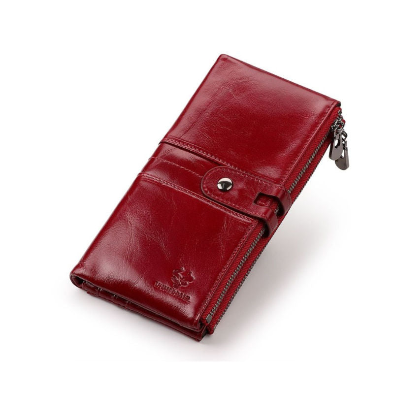 Ženska usnjena denarnica Fortune Premium rdeča